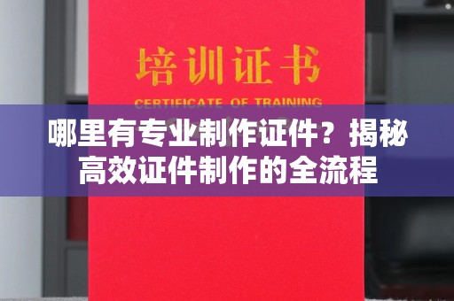 兰州哪里有专业制作证件？揭秘高效证件制作的全流程